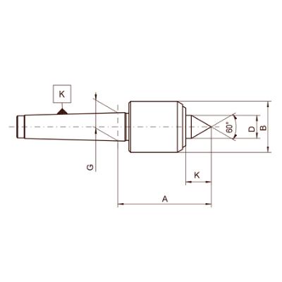 BISON Drejepinol MK4 med smal krop 60° spidsvinkel 0,005 mm rundløb (8812R-4)